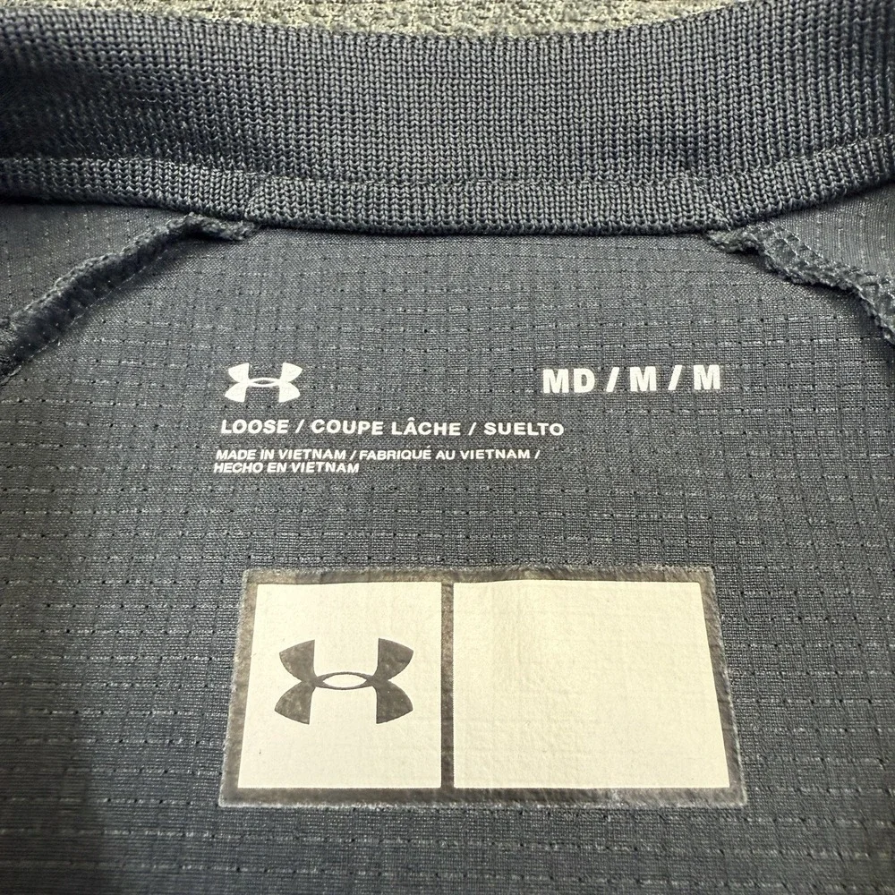Utah Utes Under Armour Jacket Men's Medium Gray Red 1/4‎ Zip Pullover Athletic